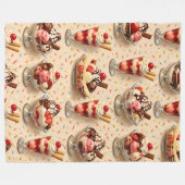 Ice cream sundae premium fleecedecke (Vorderseite (Horizontal))
