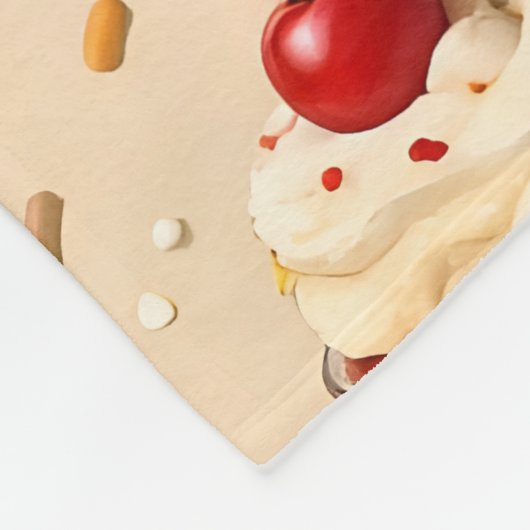 Ice cream sundae premium fleecedecke (Ecke)