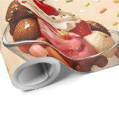 Ice cream sundae premium wrapping paper geschenkpapier (Rolleneckpunkt)