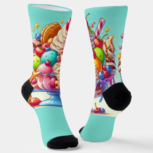 ICE CREAM SUNDAE SOCKEN (Gewinkelt)