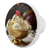 Ice Cream Sundae with Gold Syrup   Keramikknauf (Rechts)
