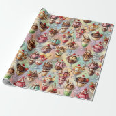 Ice Cream Sundae Wrapping Paper Geschenkpapier (Ungerollt)