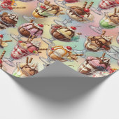Ice Cream Sundae Wrapping Paper Geschenkpapier (Ecke)