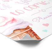 Ice cream Sweet of you to come birthday pastel Poster (Ecke)