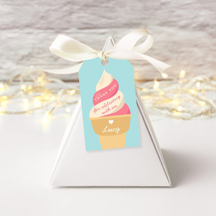 Ice Cream Swirl Kindergeburtstag Vielen Dank für I Geschenkanhänger