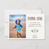 Ice Cream Thema Vielen Dank Foto-Karte (Vorderseite)