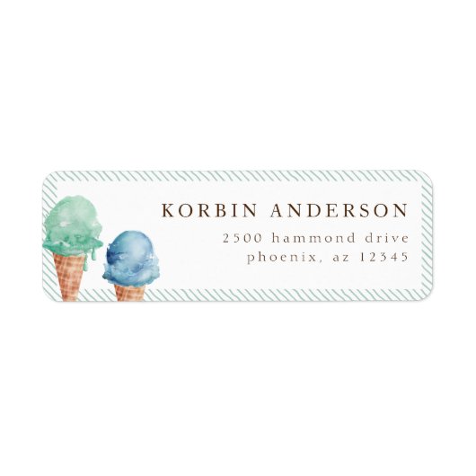 Ice Cream Theme-Adresse (Vorne)