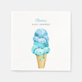 Ice Cream Theme Boy Baby Dusche Serviette (Vorderseite)