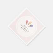 Ice Cream Theme Geburtstagsparty Serviette (Ecke)