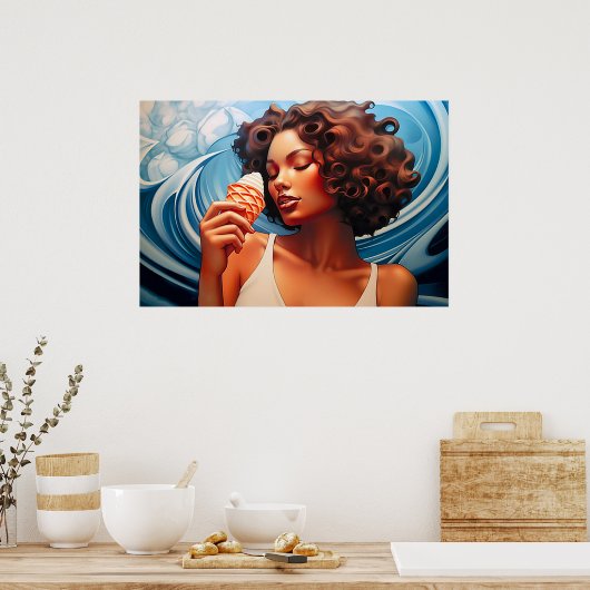 Ice Cream Traum Luftpinsel Poster (Küche)