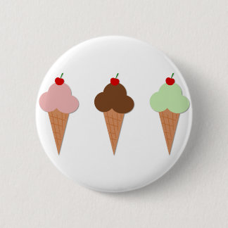 Ice Cream Trio Button