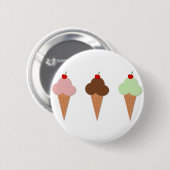 Ice Cream Trio Button (Vorne & Hinten)
