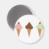 Ice Cream Trio Magnet (Vorderseite/Rückseite)