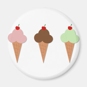 Ice Cream Trio Magnet