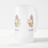 Ice Cream Trio Neopolitan Flavor Mattglas Bierglas (VorderseiteRechts)