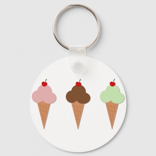 Ice Cream Trio Schlüsselanhänger (Vorderseite)