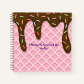 ICE CREAM TROPFEN CONE Spiral Reciy Notebook Notizblock (Vorderseite)