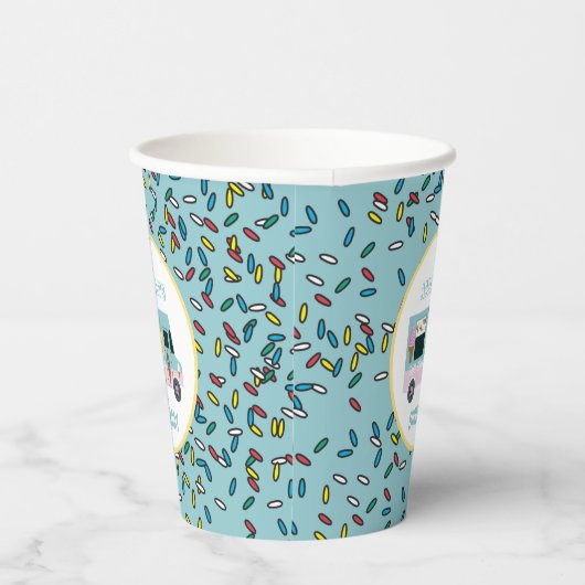 Ice Cream Truck Design Birthday Party Pappbecher (Rechts)