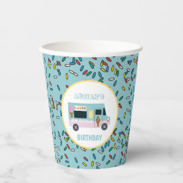 Ice Cream Truck Design Birthday Party Pappbecher