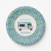 Ice Cream Truck Design Birthday Party  Pappteller (Vorderseite)