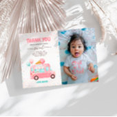 Ice Cream Truck Hier ist das Scoop Birthday Foto Dankeskarte