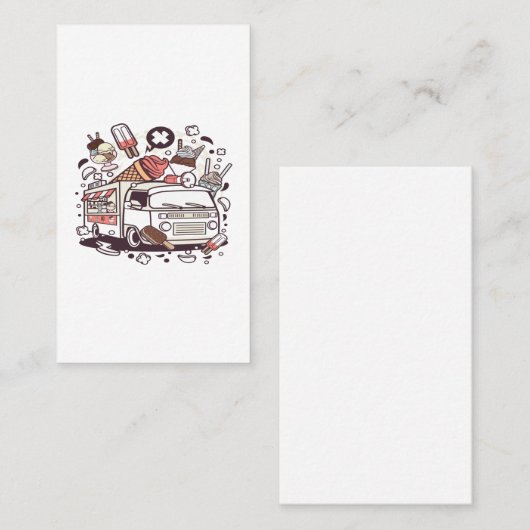 Ice Cream Van Visitenkarte (Vorne/Hinten)