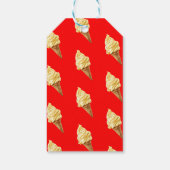 Ice-cream Vivid red Geschenkanhänger (Rückseite)