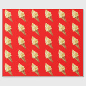 Ice-cream Vivid red Geschenkpapier (Flach)
