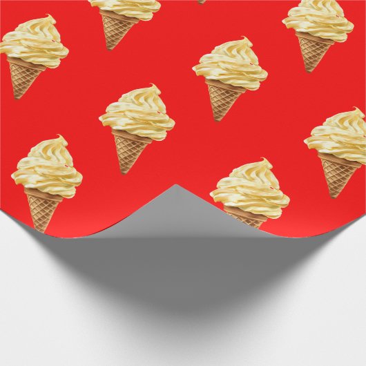 Ice-cream Vivid red Geschenkpapier (Ecke)