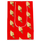 Ice-cream Vivid red Mittlere Geschenktüte (Rückseite)