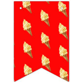 Ice-cream Vivid red Wimpelkette (Zweite Fahne)