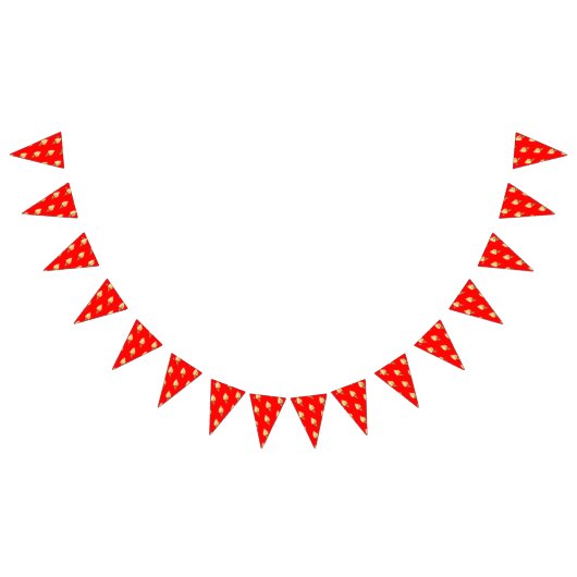 Ice-cream Vivid red Wimpelkette (Alle)