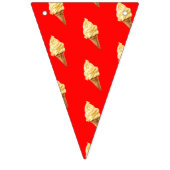 Ice-cream Vivid red Wimpelkette (Zweite Fahne)