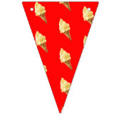 Ice-cream Vivid red Wimpelkette (Erste Fahne)