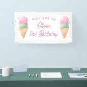 Ice Cream Welcome Birthday Banner (Messe)