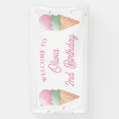 Ice Cream Welcome Birthday Banner (Vertikal)