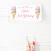 Ice Cream Welcome Birthday Banner (InSitu)