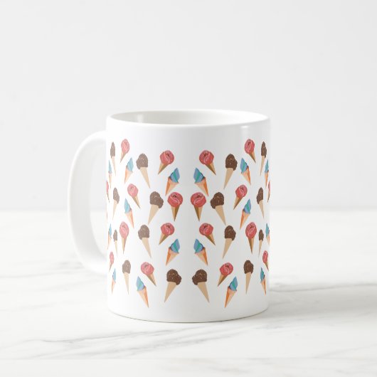 Ice Creams-Muster Kaffeetasse (Vorderseite Links)