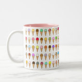 "Ice Creams of Many Flavors" Pattern Zweifarbige Tasse (Links)