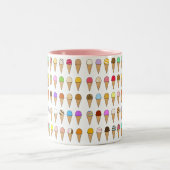 "Ice Creams of Many Flavors" Pattern Zweifarbige Tasse (Mittel)