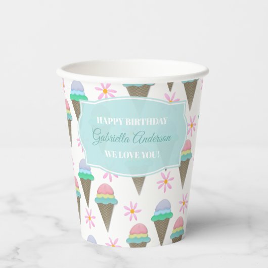 Ice Crean Cone Pappbecher (Vorderseite)