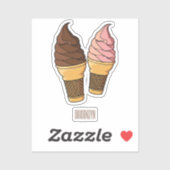 Ice-Creme-Cartoon Aufkleber (Blatt)
