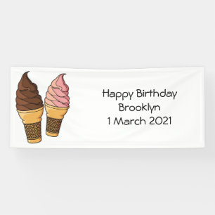 Ice-Creme-Cartoon Banner