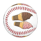 Ice-Creme-Cartoon Baseball (Vorderseite Links)
