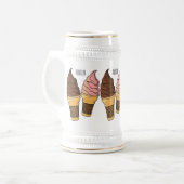Ice-Creme-Cartoon Bierglas (Vorderseite Links)