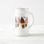 Ice-Creme-Cartoon Bierglas (VorderseiteRechts)