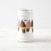 Ice-Creme-Cartoon Bierglas (Mittel)