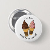 Ice-Creme-Cartoon Button (Vorne & Hinten)