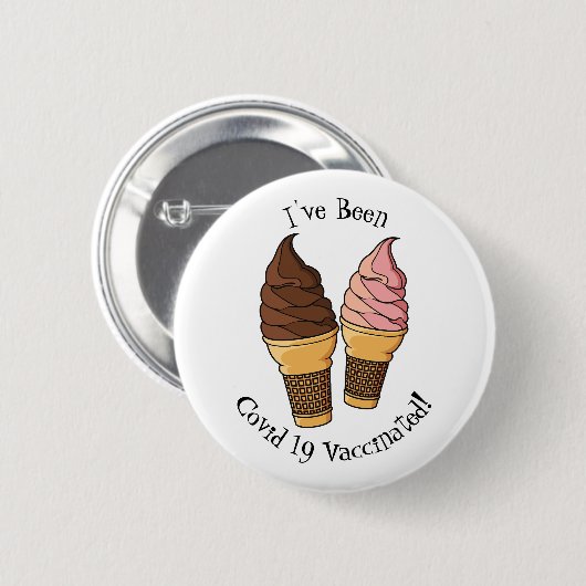 Ice-Creme-Cartoon Button (Vorne & Hinten)