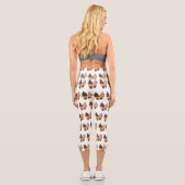 Ice-Creme-Cartoon Capri Leggings (Rückseite)
